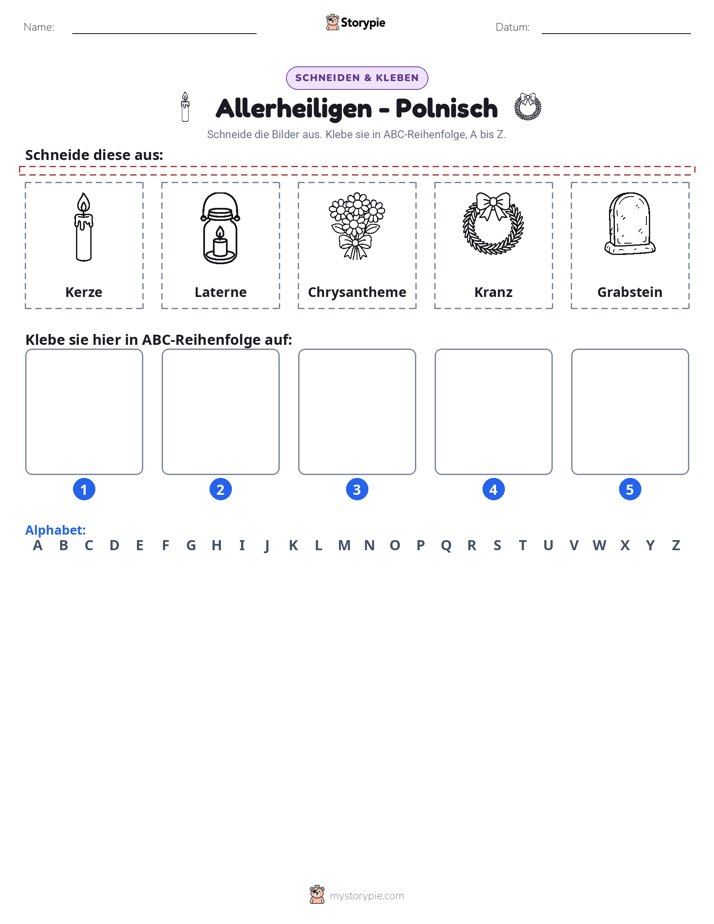 Schneiden & Einfügen Alphabet