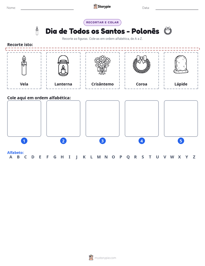 Recortar & Colar Alfabeto