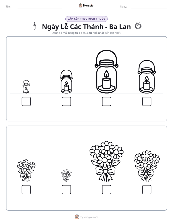Thứ Tự Kích Thước