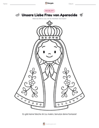 Unsere Liebe Frau von Aparecida druckbare Arbeitsblatt Vorschau