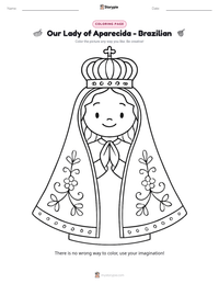 Our Lady of Aparecida - Brazilian printable worksheet preview