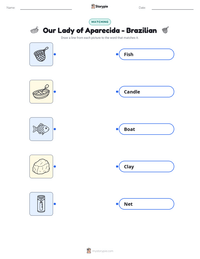 Our Lady of Aparecida - Brazilian printable worksheet preview