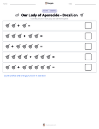 Our Lady of Aparecida - Brazilian printable worksheet preview