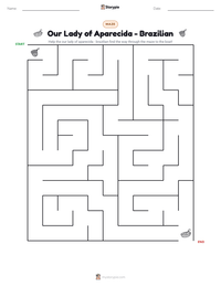 Our Lady of Aparecida - Brazilian printable worksheet preview