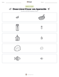 Onze-Lieve-Vrouw van Aparecida afdrukbare werkblad voorbeeld