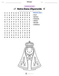 Aperçu de la feuille de travail imprimable Notre-Dame d'Aparecida