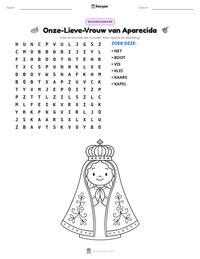 Onze-Lieve-Vrouw van Aparecida afdrukbare werkblad voorbeeld
