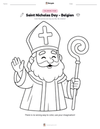 Saint Nicholas Day - Belgian printable worksheet preview