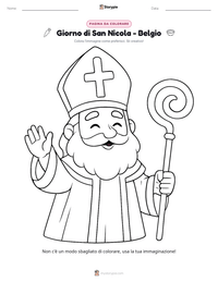 Anteprima della scheda stampabile di Giorno di San Nicola - Belgio