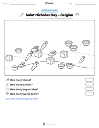 Saint Nicholas Day - Belgian printable worksheet preview