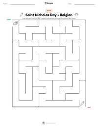 Saint Nicholas Day - Belgian printable worksheet preview