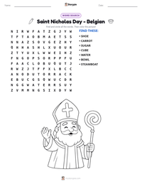 Saint Nicholas Day - Belgian printable worksheet preview