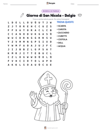 Anteprima della scheda stampabile di Giorno di San Nicola - Belgio