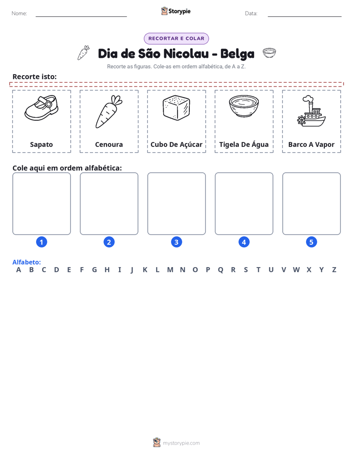 Recortar & Colar Alfabeto