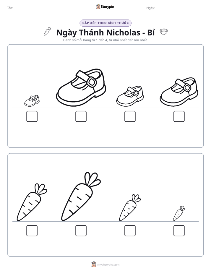 Thứ Tự Kích Thước