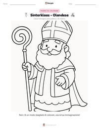 Anteprima della scheda stampabile di Sinterklaas - Olandese