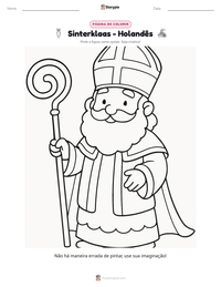 Prévia da folha de atividades imprimível Sinterklaas - Holandês