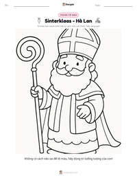 Xem trước tài liệu in sẵn Sinterklaas - Hà Lan