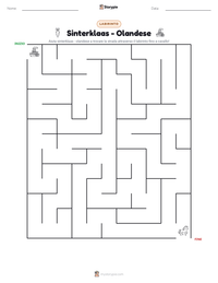 Anteprima della scheda stampabile di Sinterklaas - Olandese
