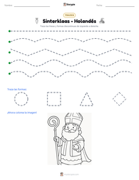 Vista previa de la hoja de trabajo imprimible de Sinterklaas - Holandés