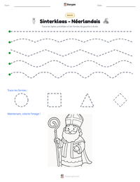 Aperçu de la feuille de travail imprimable Sinterklaas - Néerlandais
