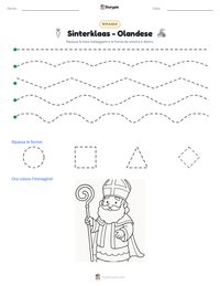 Anteprima della scheda stampabile di Sinterklaas - Olandese