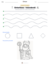 Podgląd drukowalnego arkusza ćwiczeń Sinterklaas - holenderski