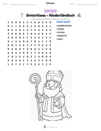 Sinterklaas - Niederländisch druckbare Arbeitsblatt Vorschau