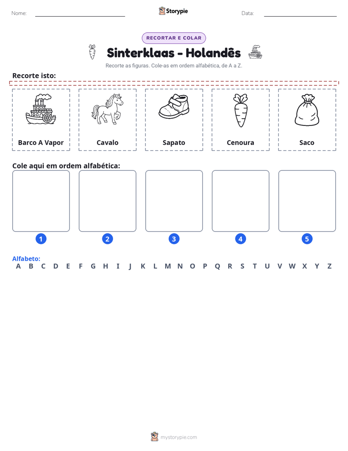 Recortar & Colar Alfabeto