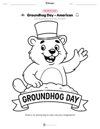 Groundhog Day - American printable worksheet preview