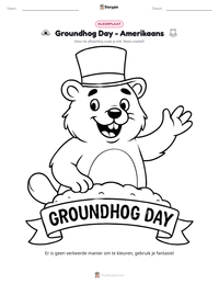Groundhog Day - Amerikaans afdrukbare werkblad voorbeeld