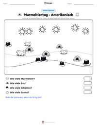 Murmeltiertag - Amerikanisch druckbare Arbeitsblatt Vorschau