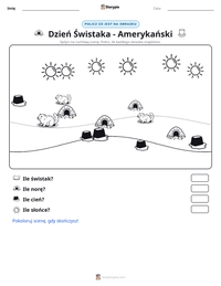 Podgląd drukowalnego arkusza ćwiczeń Dzień Świstaka - Amerykański