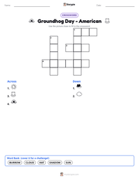 Groundhog Day - American printable worksheet preview
