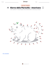 Anteprima della scheda stampabile di Giorno della Marmotta - Americano