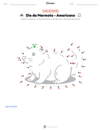 Prévia da folha de atividades imprimível Dia da Marmota - Americano