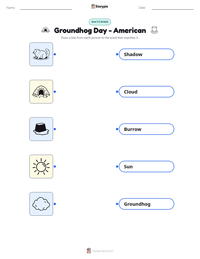 Groundhog Day - American printable worksheet preview