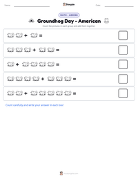 Groundhog Day - American printable worksheet preview