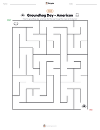 Groundhog Day - American printable worksheet preview