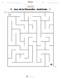 Aperçu de la feuille de travail imprimable Jour de la Marmotte - Américain