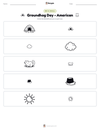 Groundhog Day - American printable worksheet preview