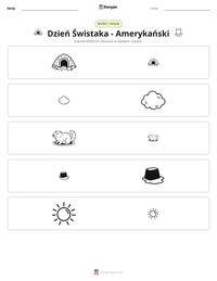 Podgląd drukowalnego arkusza ćwiczeń Dzień Świstaka - Amerykański