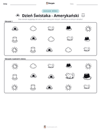 Podgląd drukowalnego arkusza ćwiczeń Dzień Świstaka - Amerykański