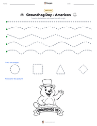 Groundhog Day - American printable worksheet preview