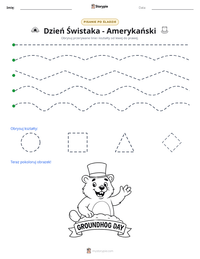 Podgląd drukowalnego arkusza ćwiczeń Dzień Świstaka - Amerykański