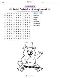 Podgląd drukowalnego arkusza ćwiczeń Dzień Świstaka - Amerykański