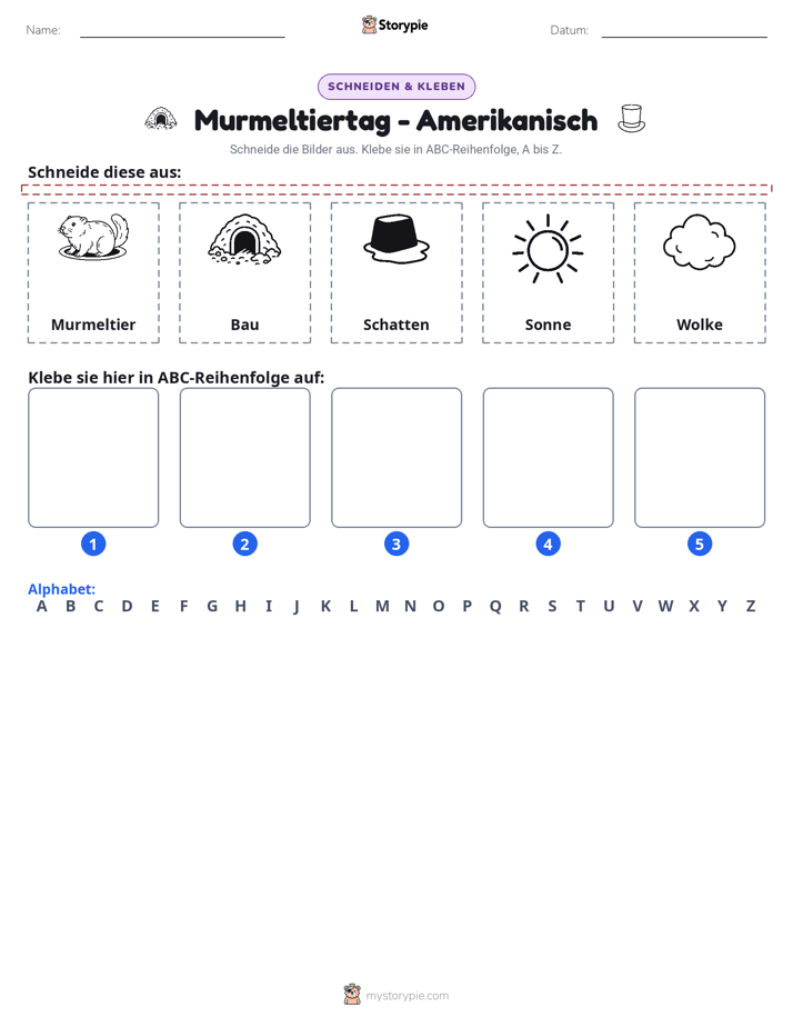 Schneiden & Einfügen Alphabet