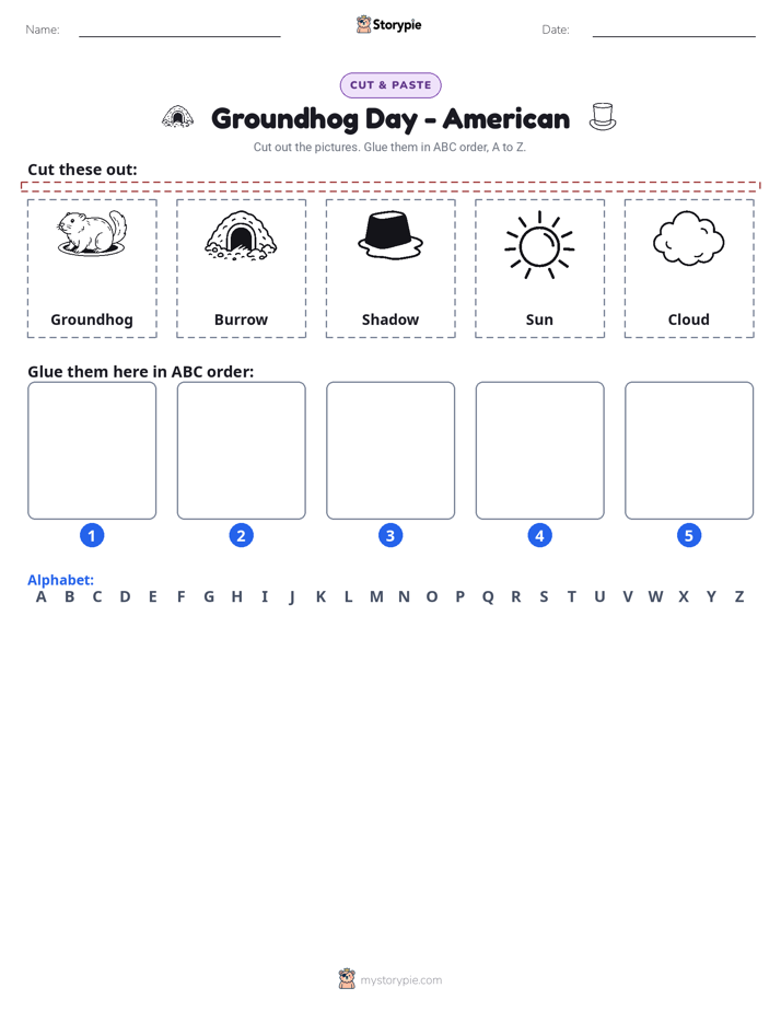 Cut & Paste Alphabet