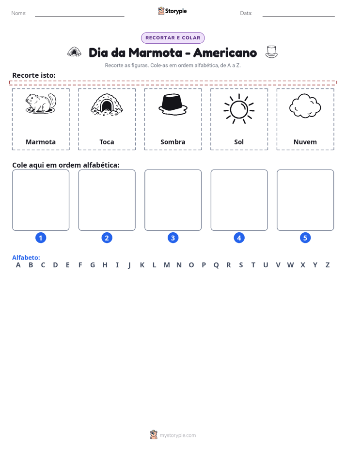 Recortar & Colar Alfabeto