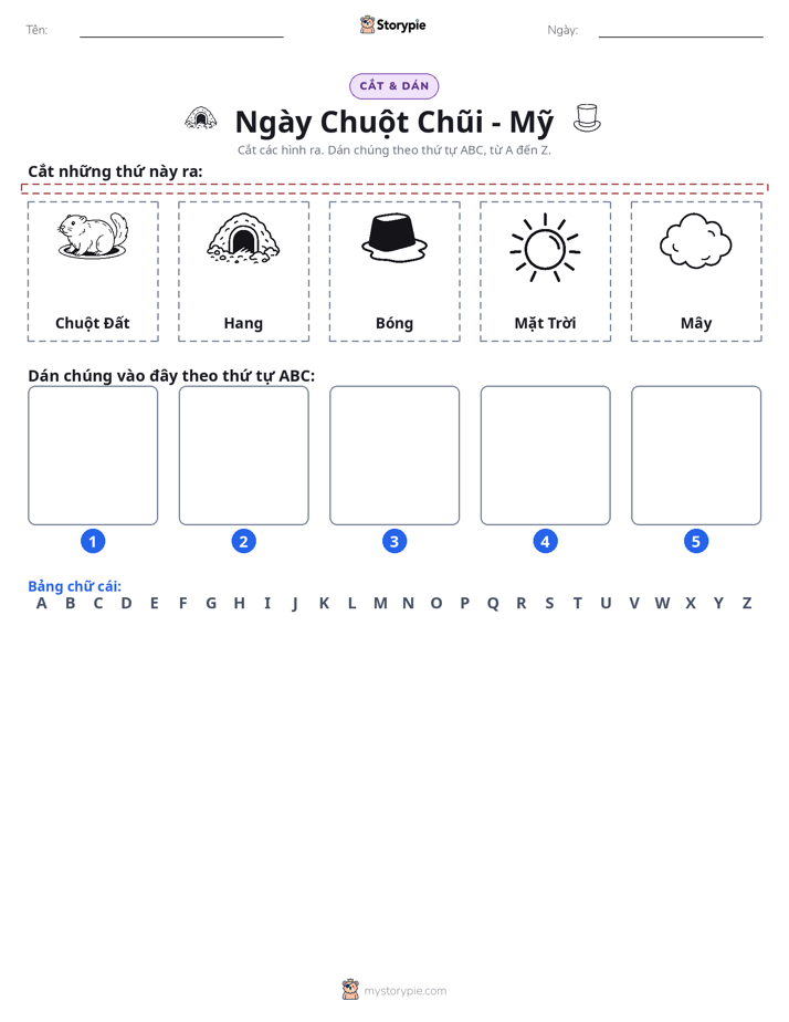 Cắt & Dán Chữ Cái